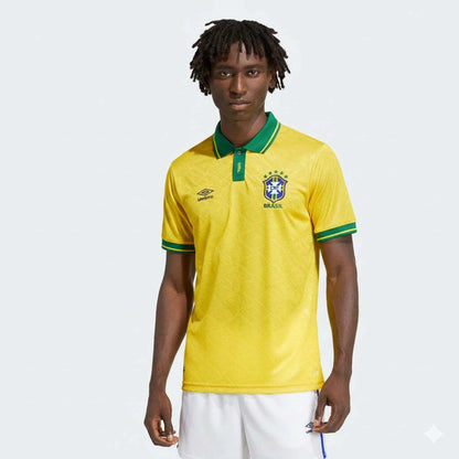 Brazil Home 1993 Jersey Soccer - Retro Version