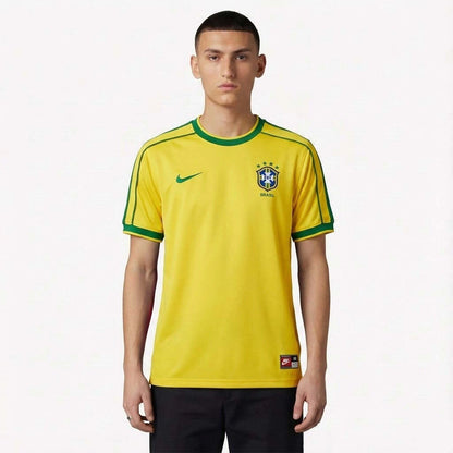 Brazil Home 1998 Jersey Soccer - Retro Version