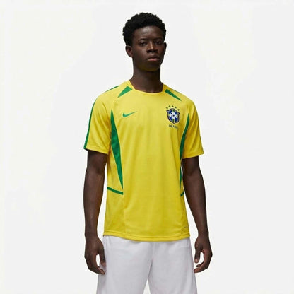 Brazil Home 2002 Jersey Soccer - Retro Version
