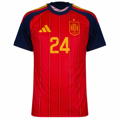 Spain 2026 Home Jersey Soccer Cucurella #24 - World Cup 2026