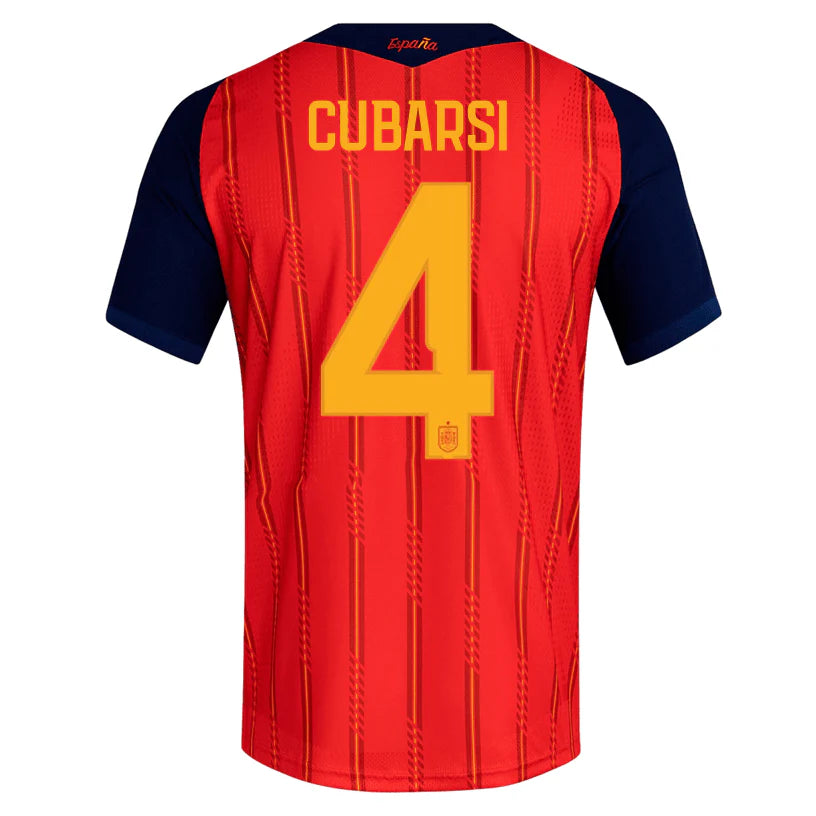 Spain 2026 Home Jersey Soccer Player Cubarsi #4 - World Cup 2026