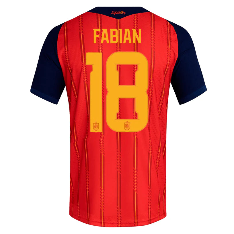 Spain 2026 Home Jersey Soccer Player Fabian #18 - World Cup 2026