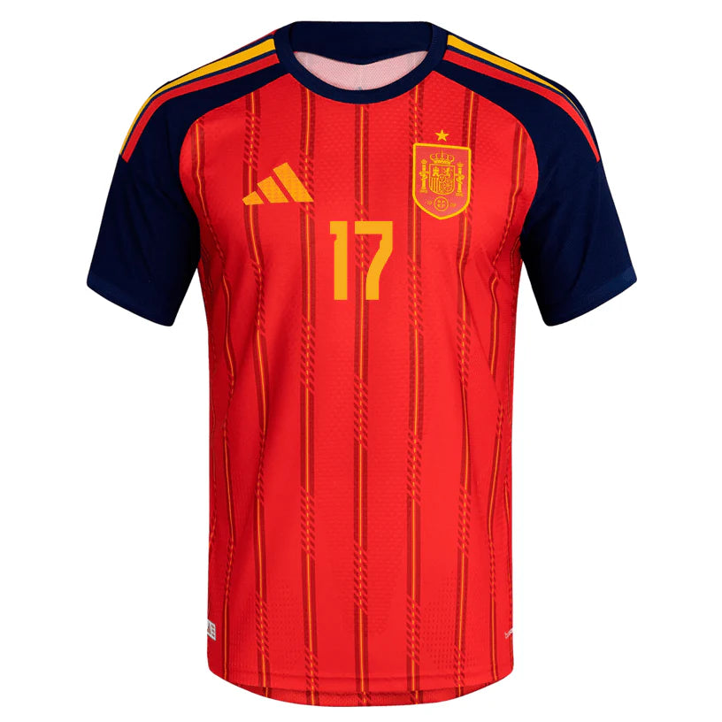 Spain 2026 Home Jersey Soccer Player Nico Williams #17 - World Cup 2026
