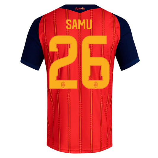 Spain 2026 Home Jersey Soccer Player Samu #26 - World Cup 2026