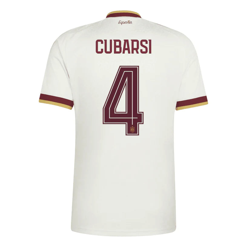 Spain 2026 Away Jersey Soccer Player Cubarsi #4 - World Cup 2026