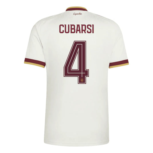 Spain 2026 Away Jersey Soccer Player Cubarsi #4 - World Cup 2026