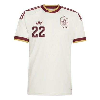 Spain 2026 Away Jersey Soccer Player Fermin #22 - World Cup 2026