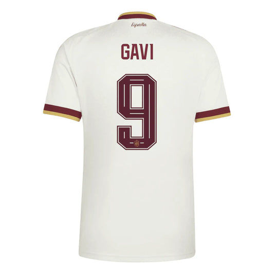 Spain 2026 Away Jersey Soccer Player Gavi #9 - World Cup 2026