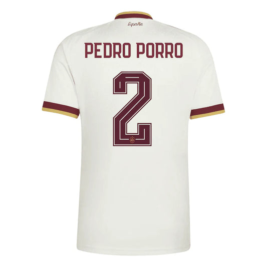 Spain 2026 Away Jersey Soccer Player Pedro Porro #2 - World Cup 2026