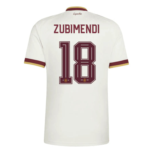 Spain 2026 Away Jersey Soccer Player Zubimendi #18 - World Cup 2026
