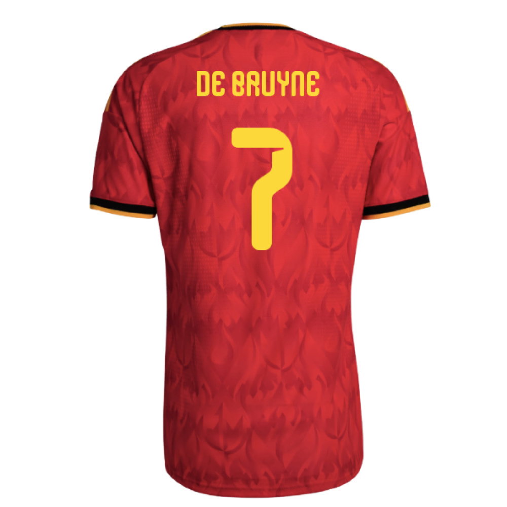 Belgium 2026 Home Jersey Soccer Player De Bruyne #7 - World Cup 2026