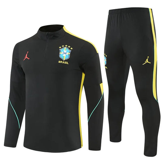 Brazil x Jordan Training Suit Black - Yellow 2026 - FIFA World Cup