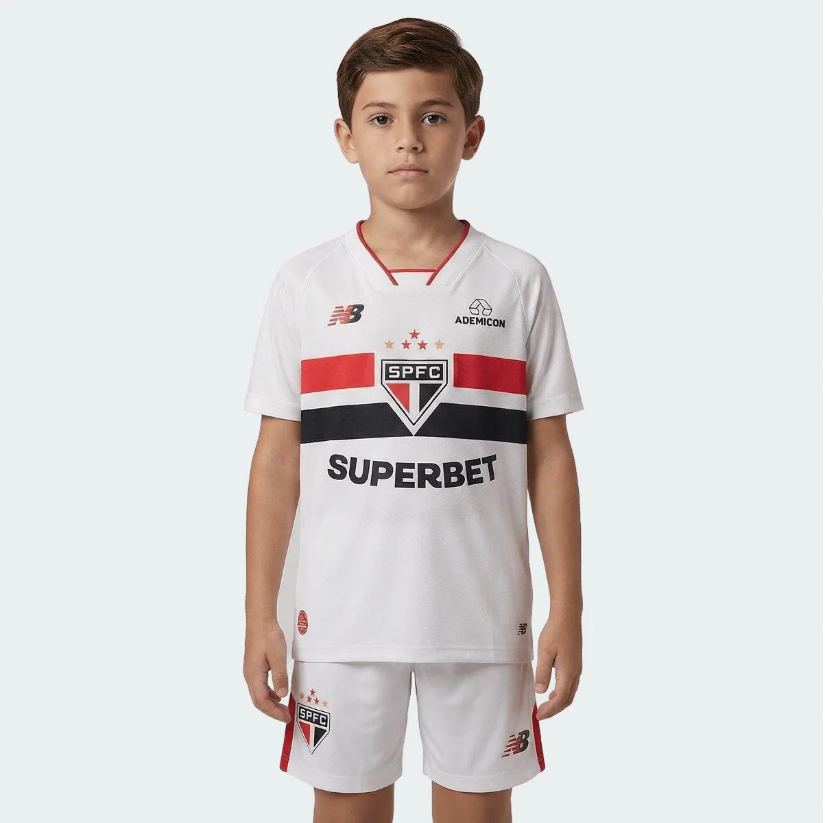 São Paulo 2026 Home Jersey Soccer - Kids Kit