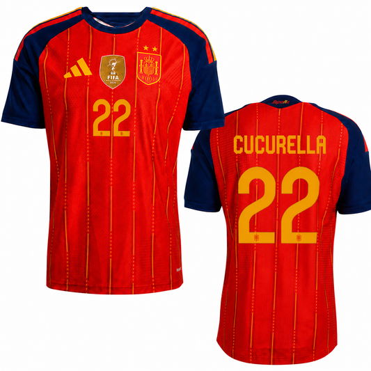 Spain 2026 Home Jersey Soccer Player CUCURELLA #22 - World Cup 2026