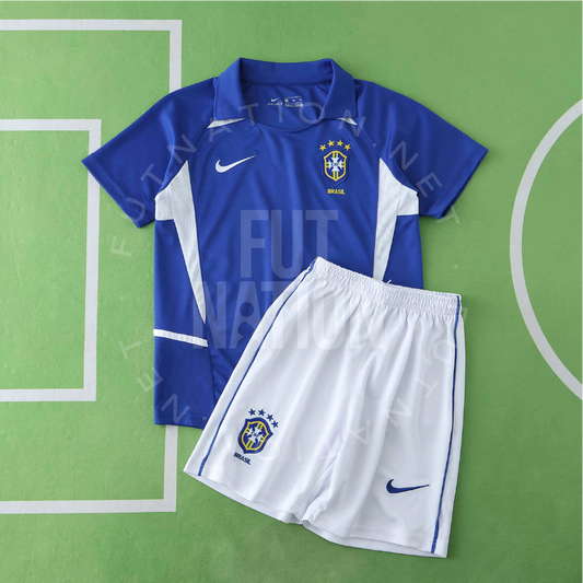 Brazil Retro Away 2002 Soccer - Kit Kids