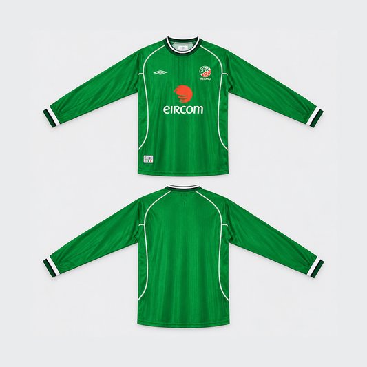 Ireland Home Retro Long Sleeve Jersey 2002