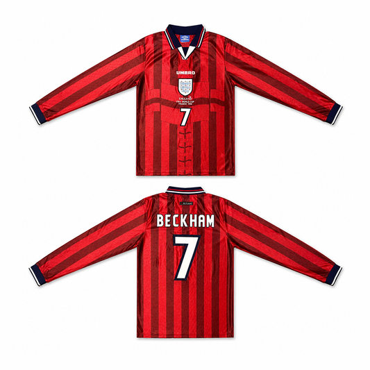 England Away Retro Long Sleeve Jersey 1998