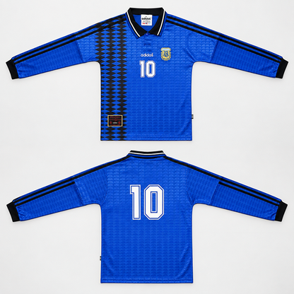 Argentina Away Retro Long Sleeve Kids Kit 1994