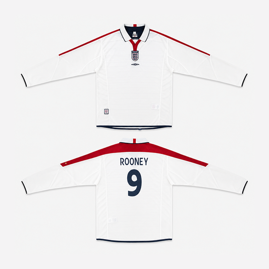 England Home Retro Long Sleeve Jersey 2004
