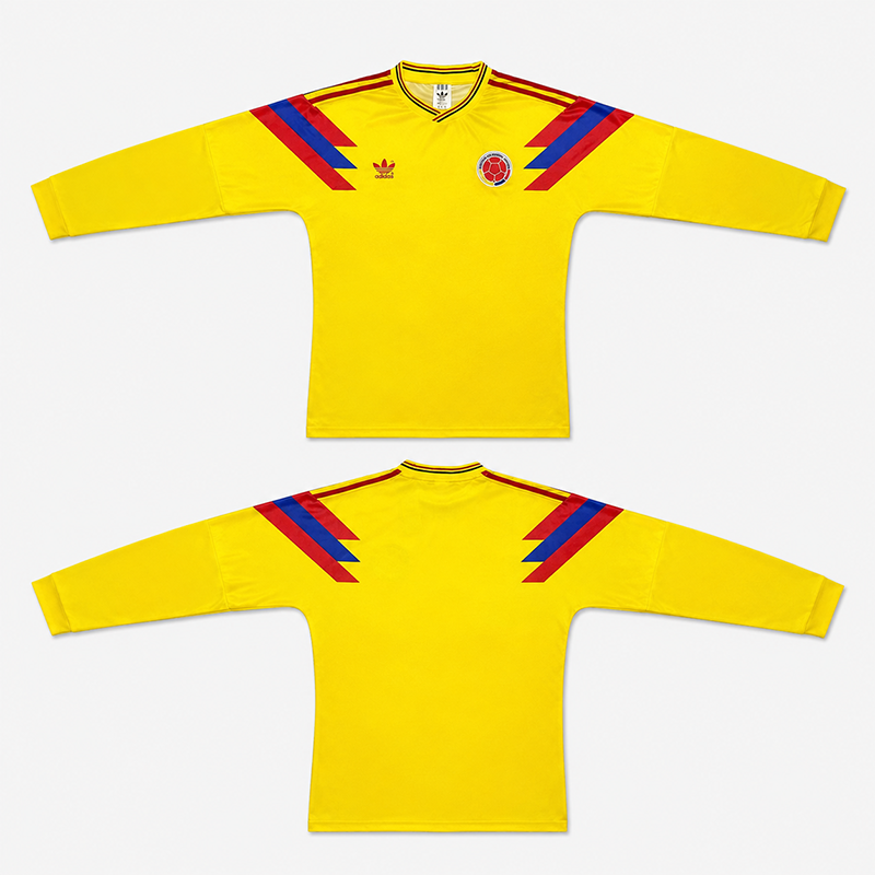 Colombia Home Retro Long Sleeve Jersey 1990