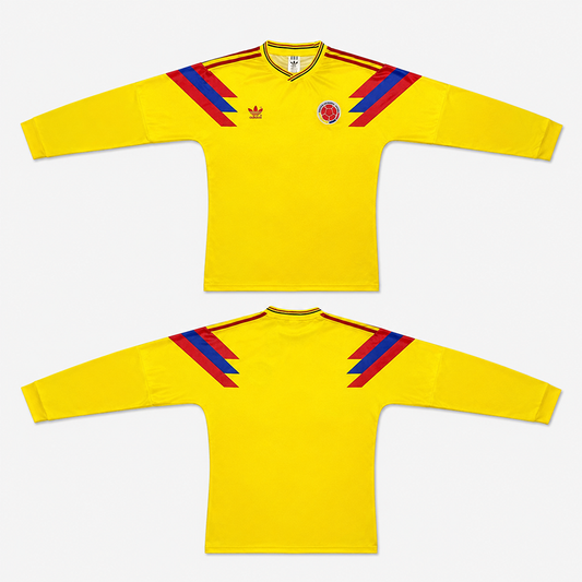 Colombia Home Retro Long Sleeve Jersey 1990