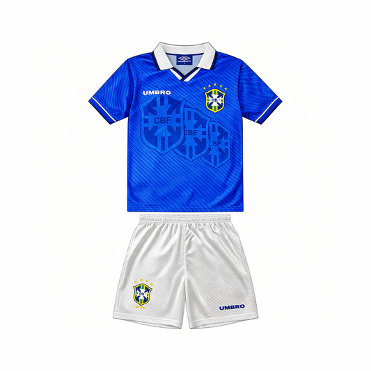 Brazil Away Retro Kids Kit 1996