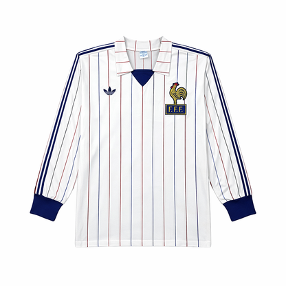 France Away Long Sleeve Retro Jersey 1980-84