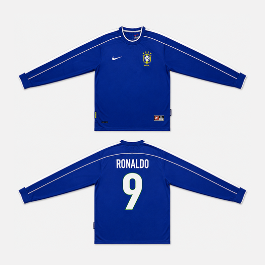 Brazil Away Retro Long Sleeve Jersey 1998-2000