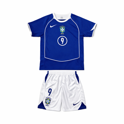 Brazil Away Retro Kids Kit 2004