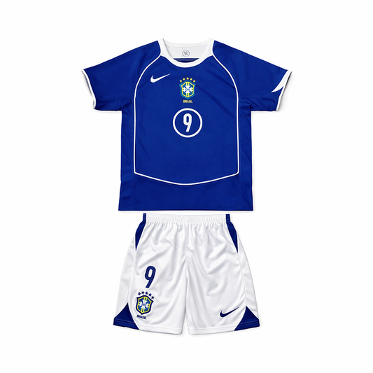 Brazil Away Retro Kids Kit 2004