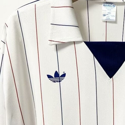 France Away Long Sleeve Retro Jersey 1980-84