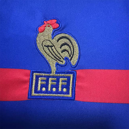 France Home Long Sleeve Retro Jersey 1984-86