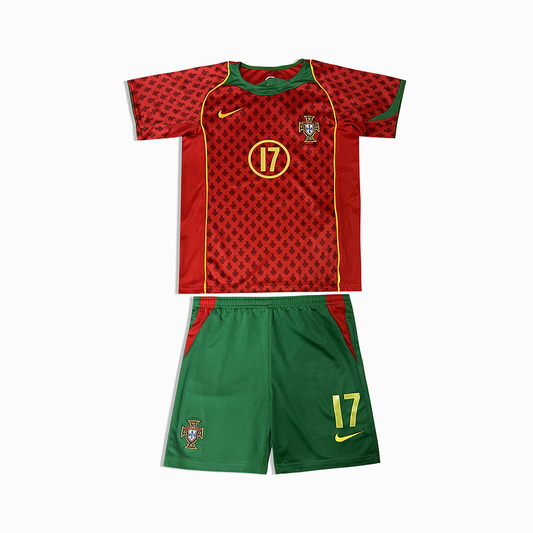 Portugal Home Retro Kids Kit 2004