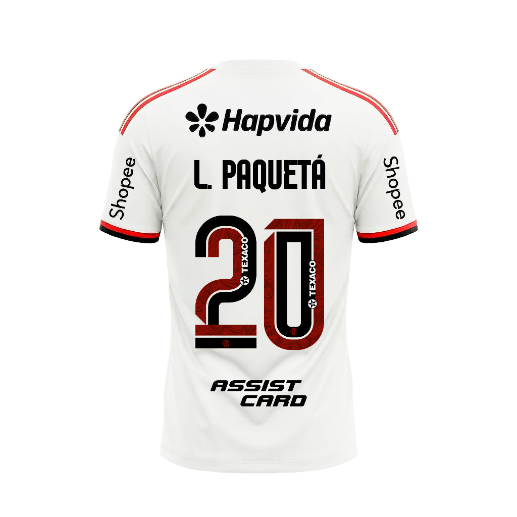 Flamengo 2026/27 II Away L. Paquetá #20 Jersey Soccer Full Sponsor - Fan Version