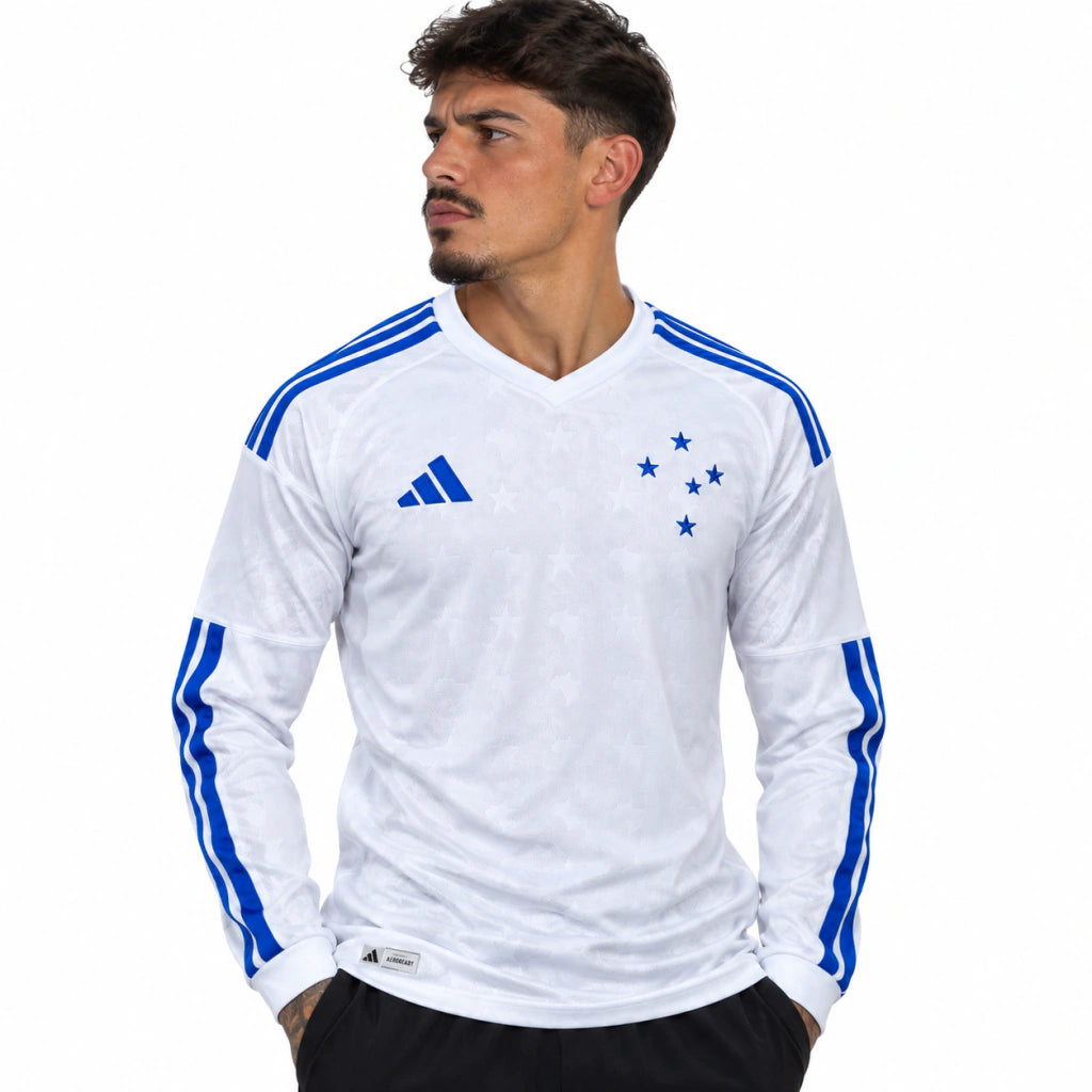 Cruzeiro Away Long Sleeve Jersey 26-27