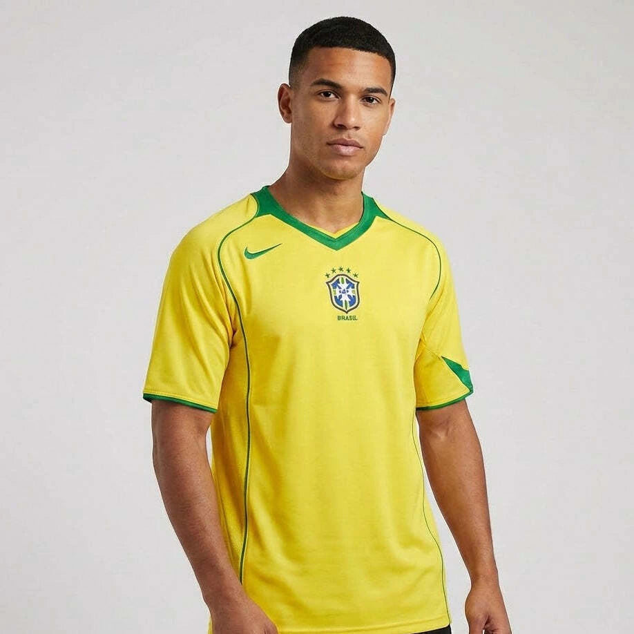 Brazil Home 2004 Jersey Soccer - Retro Version