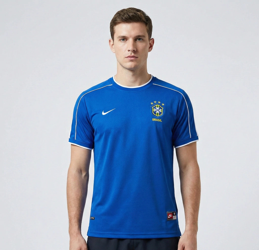 Brazil Away 1998 Jersey Soccer - Retro Version