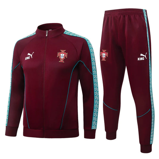 Portugal Tracksuit Full Ziper Burgundy 2026