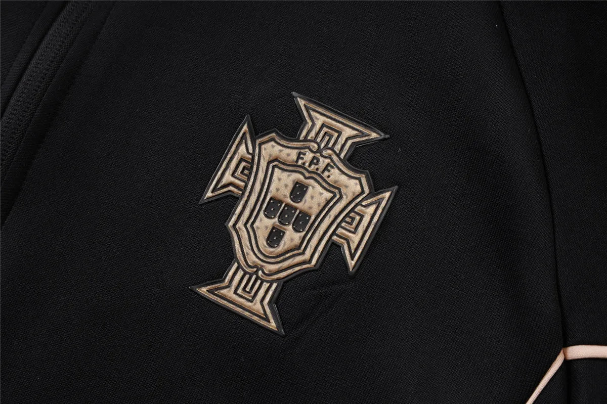 Portugal Tracksuit Full Ziper Black 2026