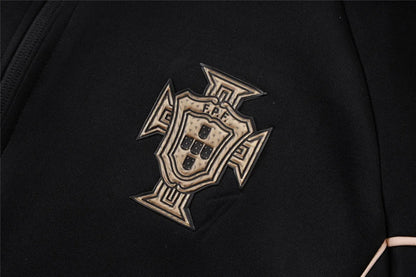 Portugal Tracksuit Full Ziper Black 2026