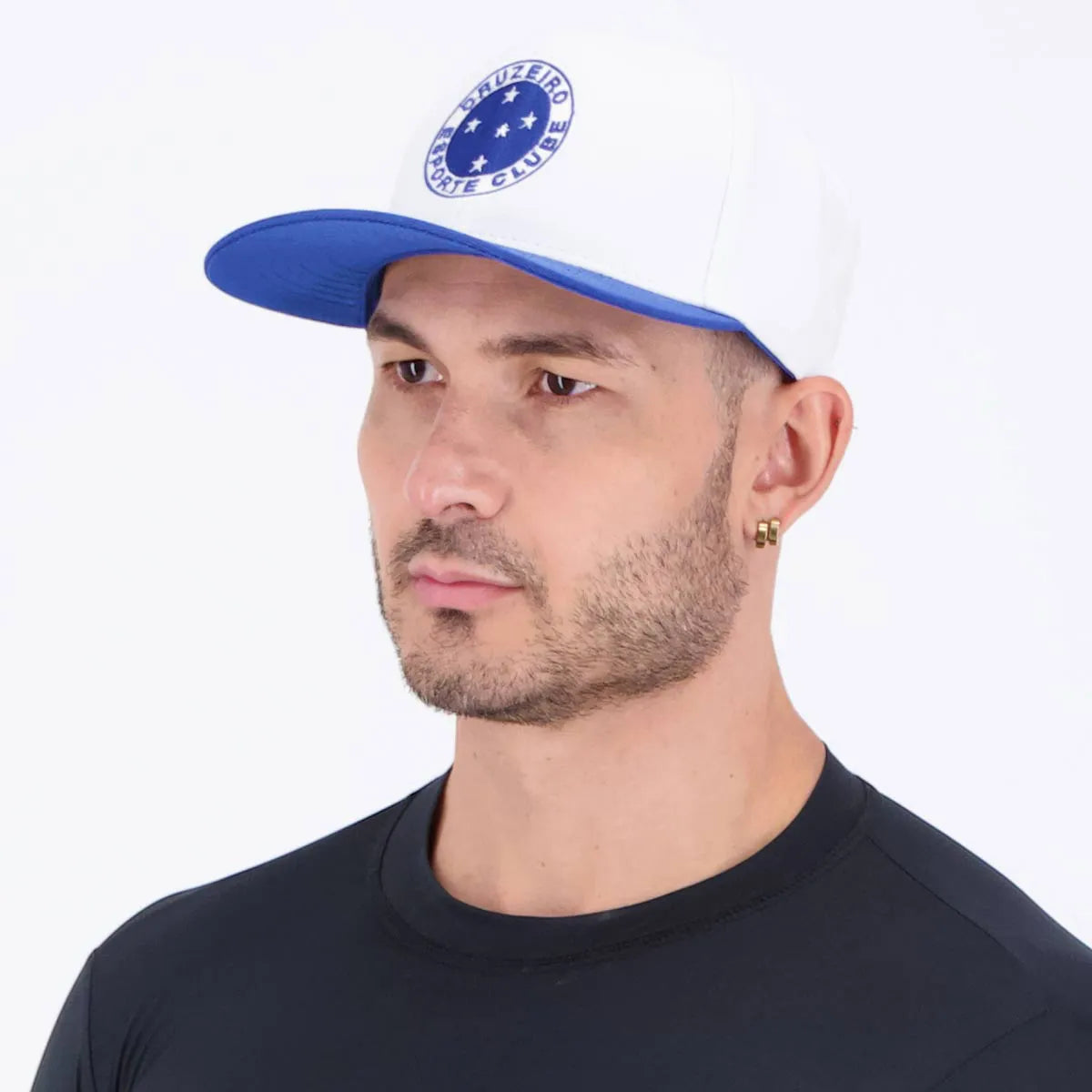 Cruzeiro Cap Badge White and Blue