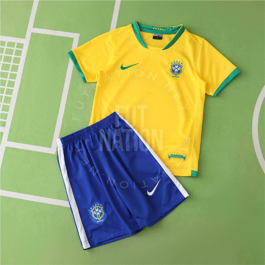 Brazil Retro Home 2006 Soccer - Kit Kids