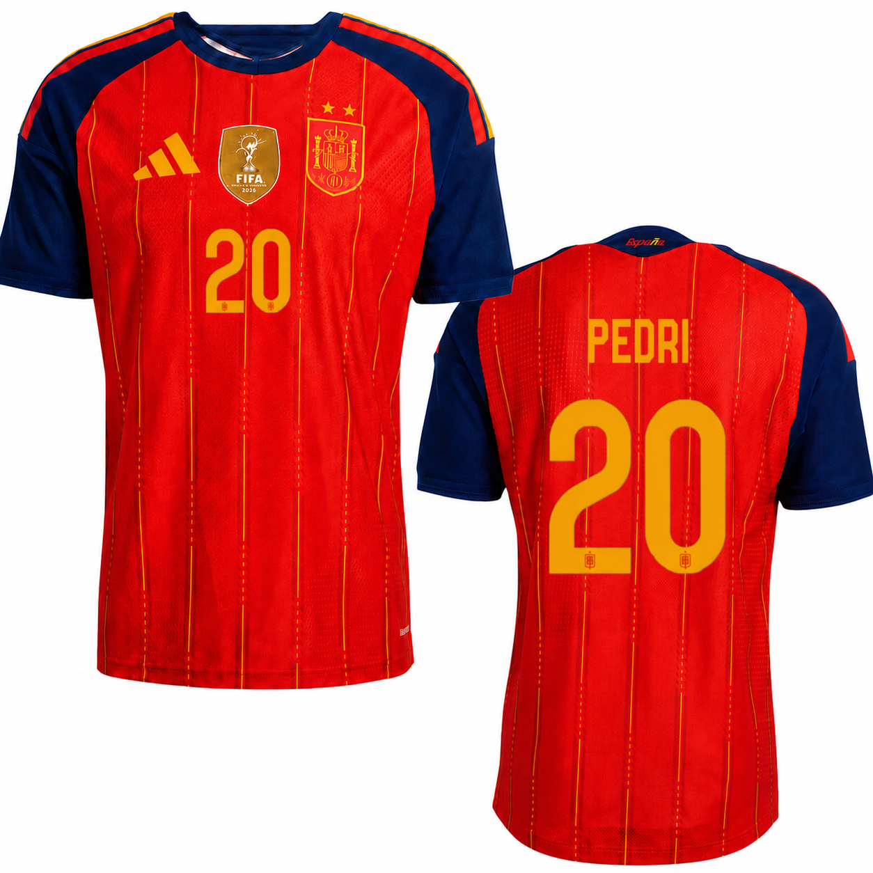 Spain 2026 Home Jersey Soccer Player PEDRI #20 - World Cup 2026