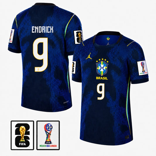 Brazil 2026 II Away Jersey Soccer #9 ENDRICK - Patch Fifa World Cup 2026