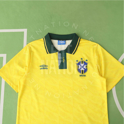Brazil Home 1993 Jersey Soccer - Retro Version