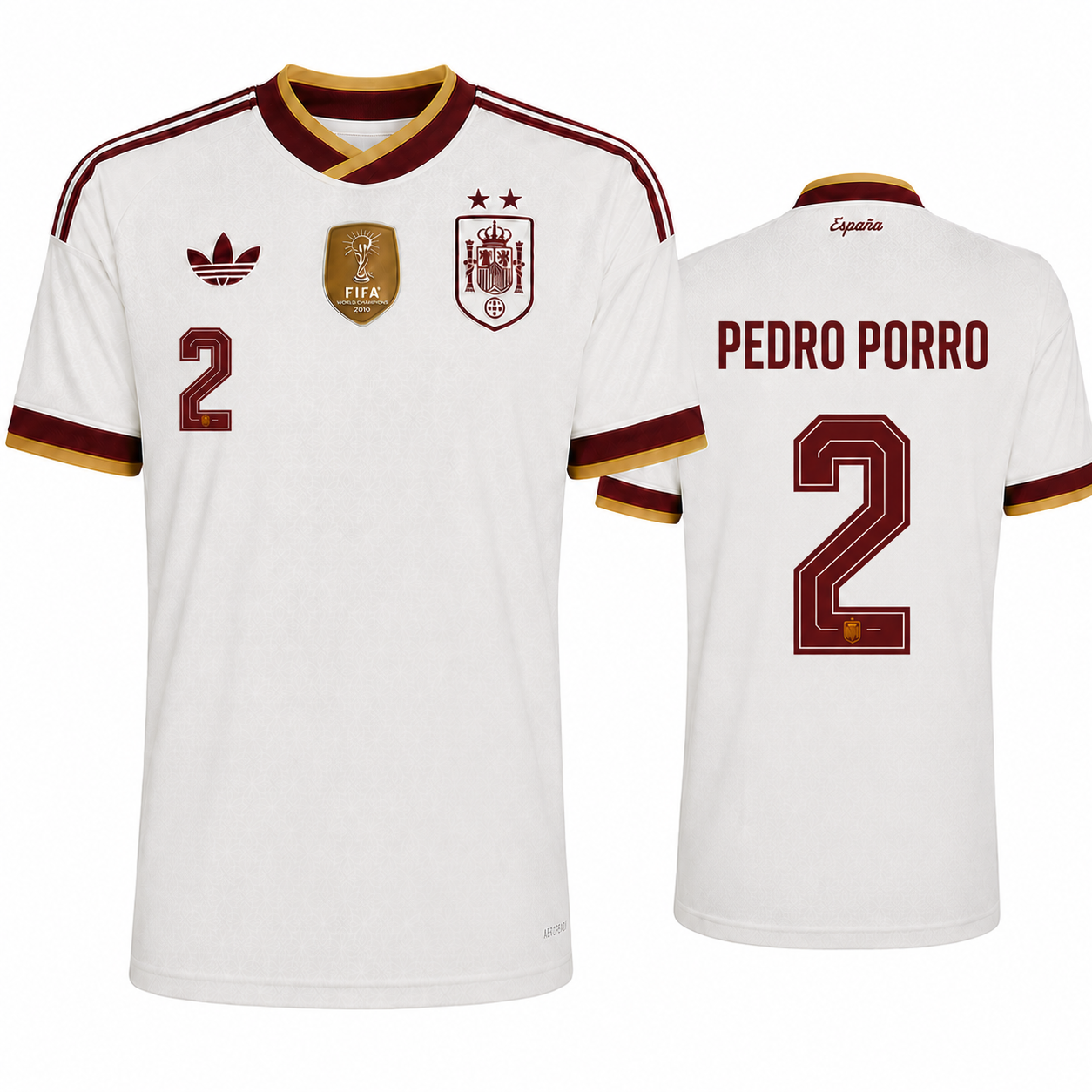 Spain 2026 Away Jersey Soccer Player PEDRO PORRO #2 - World Cup 2026