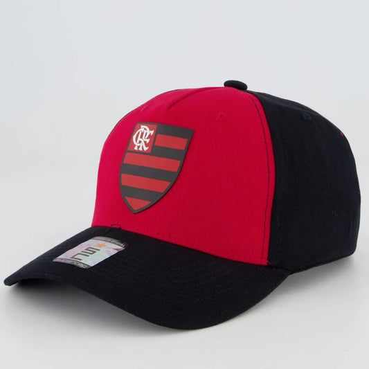 Flamengo Badge Black and Red Soccer Cap