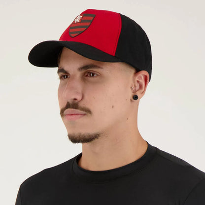 Flamengo Badge Black and Red Soccer Cap