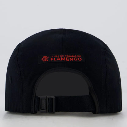 Flamengo Five Panel Black and Red Cap