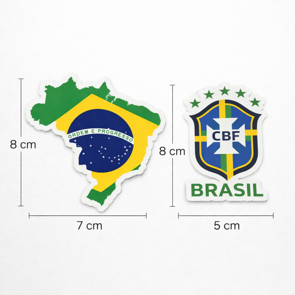 Brazil CBF Sticker – Pack 2 Stickers Vinyl Decal for Car Window